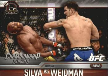 2015 Topps UFC Champions - Championship Clashes #CC-4 Chris Weidman / Anderson Silva Front