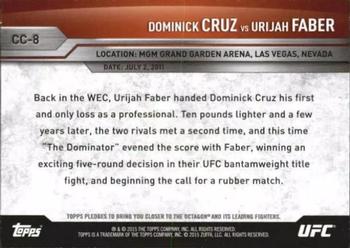 2015 Topps UFC Champions - Championship Clashes #CC-8 Urijah Faber / Dominick Cruz Back