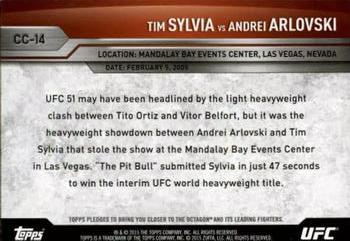 2015 Topps UFC Champions - Championship Clashes #CC-14 Tim Sylvia / Andrei Arlovski Back