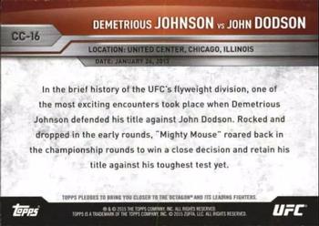 2015 Topps UFC Champions - Championship Clashes #CC-16 John Dodson / Demetrious Johnson Back