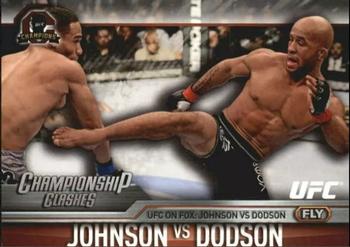 2015 Topps UFC Champions - Championship Clashes #CC-16 John Dodson / Demetrious Johnson Front