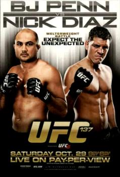 2015 Topps UFC Champions - Fight Poster Review #FPR-UFC137 UFC 137 Front