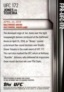 2015 Topps UFC Champions - Fight Poster Review #FPR-UFC172 UFC 172 Back