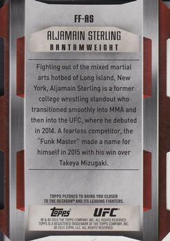 2015 Topps UFC Champions - Fighting's Future #FF-AS Aljamain Sterling Back