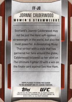 2015 Topps UFC Champions - Fighting's Future #FF-JC Joanne Calderwood Back