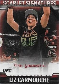 2015 Topps UFC Champions - Scarlet Signatures #SSI-LC Liz Carmouche Front