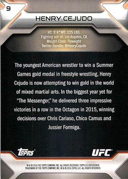 2016 Topps UFC Knockout #9 Henry Cejudo Back