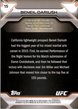 2016 Topps UFC Knockout #15 Beneil Dariush Back