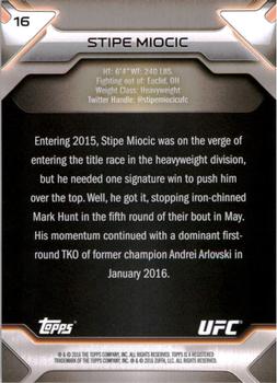 2016 Topps UFC Knockout #16 Stipe Miocic Back