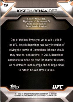 2016 Topps UFC Knockout #19 Joseph Benavidez Back