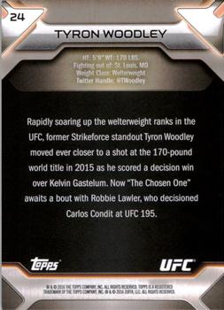 2016 Topps UFC Knockout #24 Tyron Woodley Back