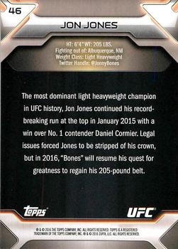 2016 Topps UFC Knockout #46 Jon Jones Back