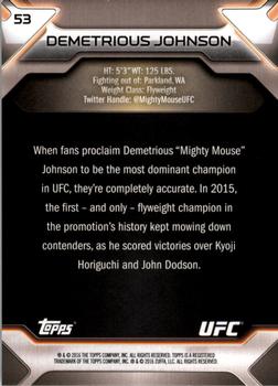 2016 Topps UFC Knockout #53 Demetrious Johnson Back