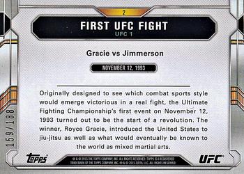 2015 Topps UFC Chronicles - Black and White #2 Gracie vs Jimmerson Back