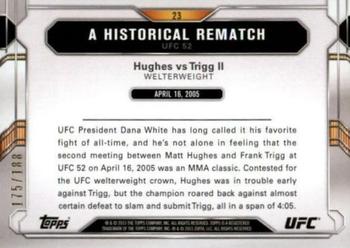 2015 Topps UFC Chronicles - Black and White #23 Hughes vs Trigg II Back