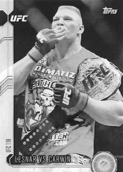 2015 Topps UFC Chronicles - Black and White #103 Lesnar vs Carwin Front