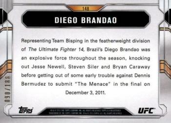 2015 Topps UFC Chronicles - Black and White #148 Diego Brandao Back