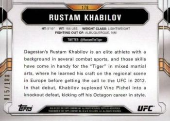 2015 Topps UFC Chronicles - Black and White #176 Rustam Khabilov Back