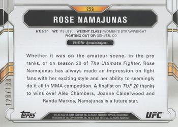 2015 Topps UFC Chronicles - Black and White #259 Rose Namajunas Back