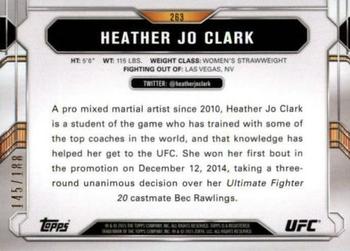 2015 Topps UFC Chronicles - Black and White #263 Heather Jo Clark Back