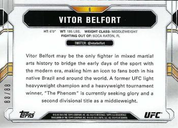 2015 Topps UFC Chronicles - Gold #6 Vitor Belfort Back