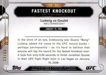 2015 Topps UFC Chronicles - Gold #31 Ludwig vs Goulet Back