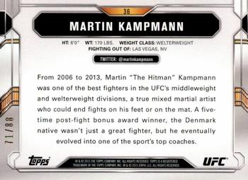 2015 Topps UFC Chronicles - Gold #36 Martin Kampmann Back