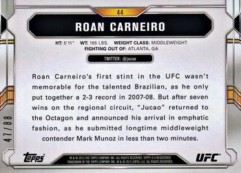 2015 Topps UFC Chronicles - Gold #44 Roan Carneiro Back