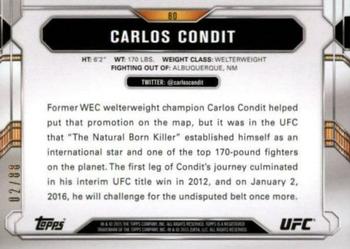 2015 Topps UFC Chronicles - Gold #80 Carlos Condit Back
