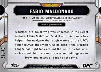 2015 Topps UFC Chronicles - Gold #108 Fábio Maldonado Back
