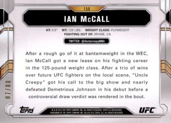 2015 Topps UFC Chronicles - Gold #156 Ian McCall Back