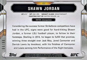 2015 Topps UFC Chronicles - Gold #157 Shawn Jordan Back
