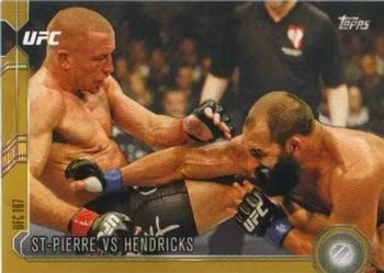 2015 Topps UFC Chronicles - Gold #215 St-Pierre vs Hendricks Front