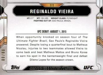 2015 Topps UFC Chronicles - Gold #272 Reginaldo Vieira Back