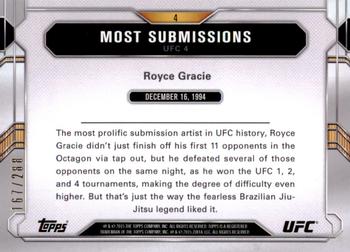 2015 Topps UFC Chronicles - Green #4 Royce Gracie Back