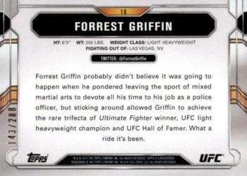 2015 Topps UFC Chronicles - Green #18 Forrest Griffin Back