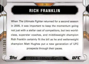 2015 Topps UFC Chronicles - Green #21 Rich Franklin Back