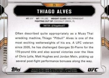 2015 Topps UFC Chronicles - Green #25 Thiago Alves Back