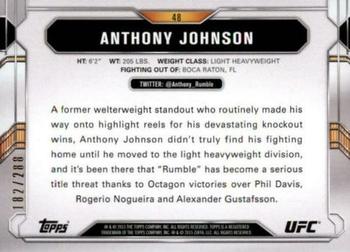 2015 Topps UFC Chronicles - Green #48 Anthony Johnson Back