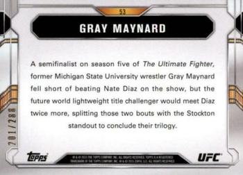 2015 Topps UFC Chronicles - Green #53 Gray Maynard Back