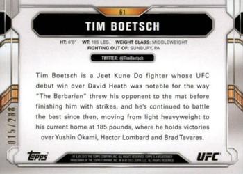 2015 Topps UFC Chronicles - Green #61 Tim Boetsch Back