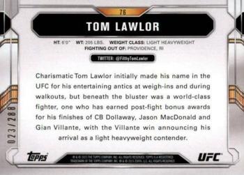 2015 Topps UFC Chronicles - Green #76 Tom Lawlor Back