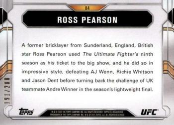 2015 Topps UFC Chronicles - Green #84 Ross Pearson Back
