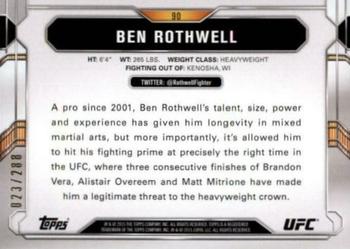 2015 Topps UFC Chronicles - Green #90 Ben Rothwell Back