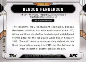 2015 Topps UFC Chronicles - Green #126 Benson Henderson Back