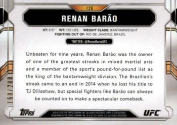 2015 Topps UFC Chronicles - Green #128 Renan Barão Back