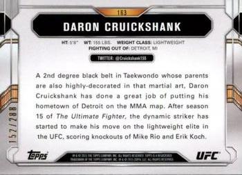 2015 Topps UFC Chronicles - Green #163 Daron Cruickshank Back