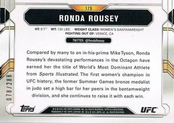 2015 Topps UFC Chronicles - Green #179 Ronda Rousey Back