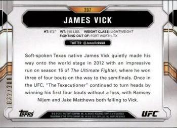 2015 Topps UFC Chronicles - Green #207 James Vick Back