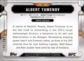 2015 Topps UFC Chronicles - Green #226 Albert Tumenov Back